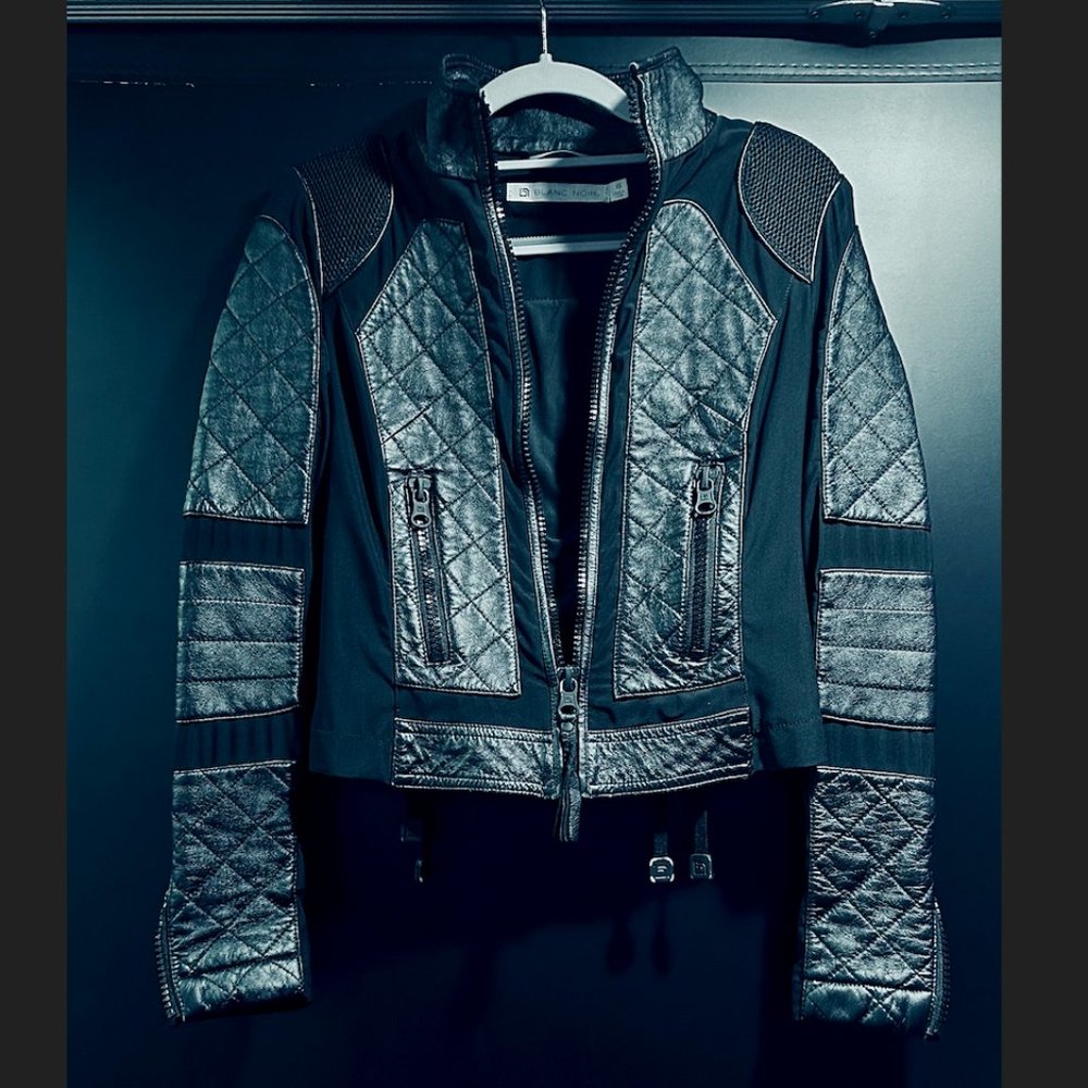 Blanc Noir Classic Moto Jacket